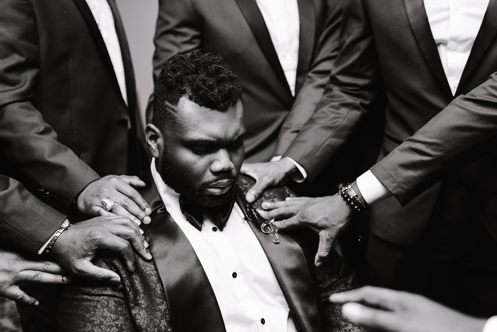 A Groom with His Groomsmen 