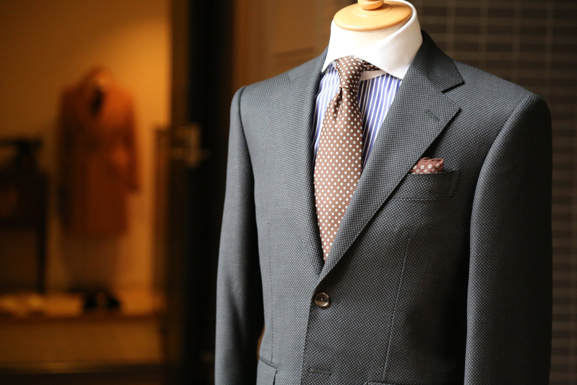 Elegant Suit at Tailor Store